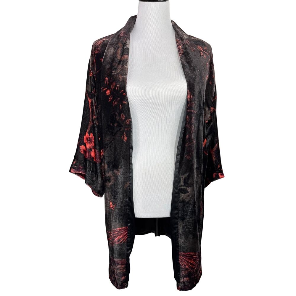 Soft Surroundings Shiori Velvet Kimono Jacket, Medium